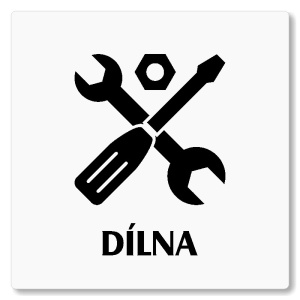 Dílna, 118x118mm, bílá, Nevada